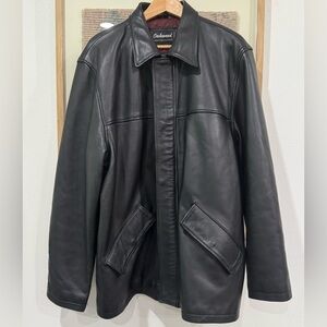 Oakwood Classic Black Leather Jacket Size L